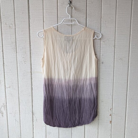 Purple and Cream Ombre Sleeveless Blouse NWT - Picture 3 of 4